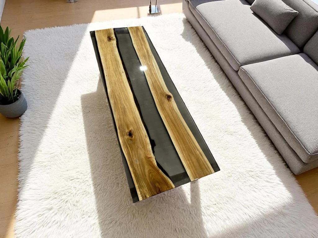 Artistic Epoxy River Table Tops – Natural Wood, Handcrafted